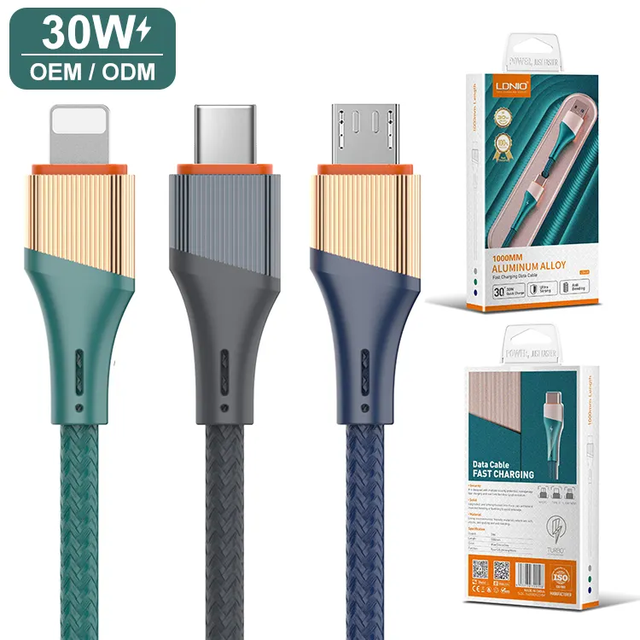LDNIO LS632 Data Cable Quick Charge Usb L Fast Charging Mobile Phone Data Cable