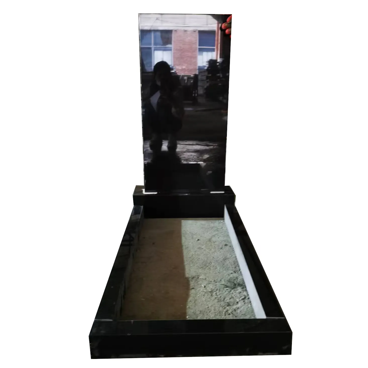 저렴한 중국 블랙 화강암 묘비 및 기념물 직립 석판 화강암 돌 기념물 그레이빙
