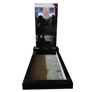 Cheapest China Black Granite Tombstones and Monuments Upright Slabs Granite Stones Monument for Graving