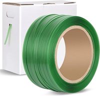 Rouleau de cerclage d'emballage robuste PET de qualité industrielle, bobine de sangle de palette résistante à la rouille avec kit de boîte d'auto-distribution