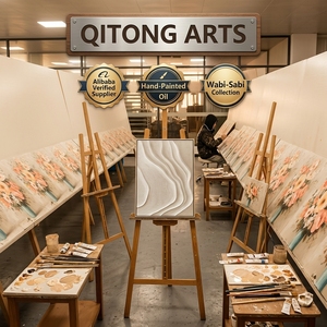 <span class=keywords><strong>Peinture</strong></span> à l'huile peinte à la main, grande <span class=keywords><strong>peinture</strong></span> à l'huile crème Wabi-Sabi, <span class=keywords><strong>abstraite</strong></span>, cadre en alliage d'aluminium, personnalisable, vente en gros pour <span class=keywords><strong>galerie</strong></span> - Product Image 6