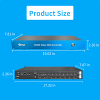 Procesador de Video Wall 8K60 FPGA, 15 Salidas HDMI, Diseño 1x15 2x7, Ajuste de Bisel Independiente para Pantallas de Proyección Grandes en Exposiciones
