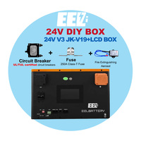 Caja EEL 24V V3 actualizada para celdas LiFePO4, kit DIY con BMS de balance activo JK-V19 200A 2A, caja vacía para actualización DIY
