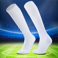 1 paire de chaussettes de football hautes jusqu'aux genoux, chaussettes de sport pour la course et le cyclisme, chaussettes de baseball - chaussettes unies jusqu'aux genoux