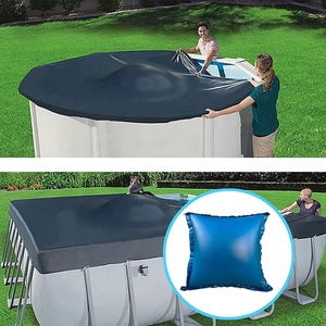 <span class=keywords><strong>Flotteur</strong></span> de <span class=keywords><strong>piscine</strong></span> gonflable pliable portable en PVC bleu avec trous de corde Matelas d'eau de divertissement d'hiver - Product Image 5