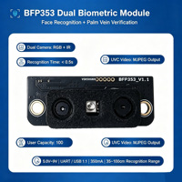 Módulo de Reconocimiento Facial Biométrico Dual BFP353, Binocular, de Bajo Consumo, Alimentado por USB, para Sistema de Control de Acceso Inteligente