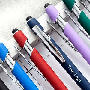 Bolígrafos Promocionales con Logotipo Personalizado Directo de Fábrica, con Recubrimiento Suave al Tacto, Punta de Bolígrafo y Punta Metálica para Pantalla Táctil - Product Image 6