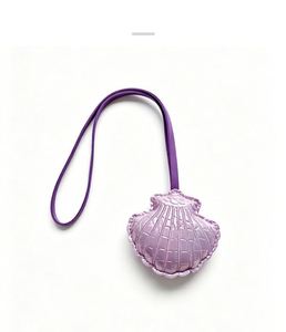 PU Leather Ocean Series Shell Keychain <b>Bag</b> Pendants Creative Fashionable <b>Bag</b> <b>Charm</b> Car Hanging Decoration - Product Image 3