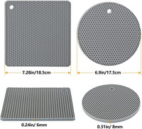 Sous-plats en silicone de qualité supérieure, épais, résistants à la chaleur et durables, avec maniques de four, sous-plats pour casseroles chaudes en silicone, coussinets en silicone
