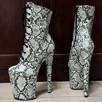 Talons Tacones Mujer Sexy imprimé serpent femmes talons aiguilles chaussures à plateforme bottines pour dames