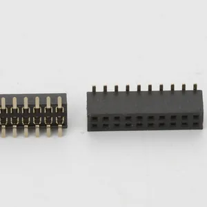 Surface Mount Vertical female header 20 pin connector 1.27mm pitch board to board female socket double row smt pa6t pa9t