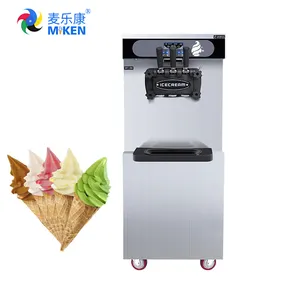 MK-36FB 3 flavors stainless steel industrial ice cream vending biscuit soft serve machine with air pump for business
