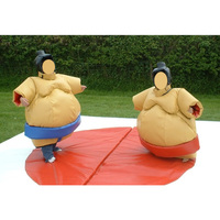 Costumes de sumo pour deux enfants avec casques, gants et tapis, costume de sumo gonflable de combat en PVC, costume de sumo gonflable, jeu de sport