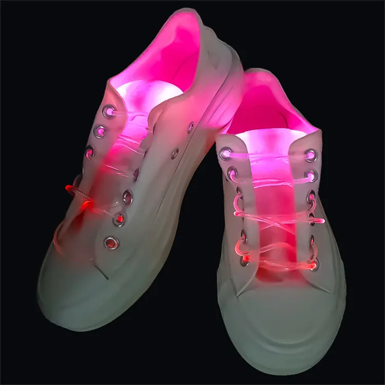 Sepatu kets LED, tali sepatu renda LED bercahaya untuk bersepeda malam, menari, pesta