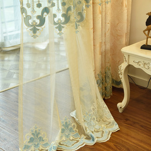 Lusso <span class=keywords><strong>color</strong></span> <span class=keywords><strong>crema</strong></span> di lusso soggiorno europeo ricamato <span class=keywords><strong>tenda</strong></span> di lusso e camera da letto ombreggiatura finestra ombreggiatura <span class=keywords><strong>tenda</strong></span> finita - Product Image 5
