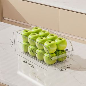 Kitchen <b>Storage</b> <b>Drawer</b> Food Grade Fresh-keeping <b>Box</b> <b>Storage</b> Transparent Plastic Refrigerator Compatible PP <b>Box</b> Set - Product Image 6