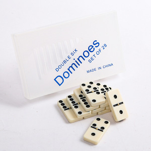 Juego de Dominó de 28 Piezas en Caja Transparente, Dominó Doble Seis, Juguete de Bloques de Construcción Casual para Jugar al Dominó, Zhejiang - Product Image 1