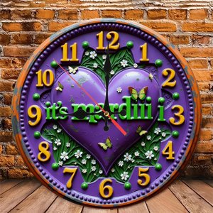 Round Wooden Wall <b>Clock</b> 25x25Cm Quiet Non Ticking For Study Room Office Decor - Product Image 4