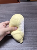Tekstur Lembap Realistis, Lambat Mengembang, Mainan Pijat Imitasi Roti Durian, Bahan TPR, Cetak UV untuk Menghilangkan Stres