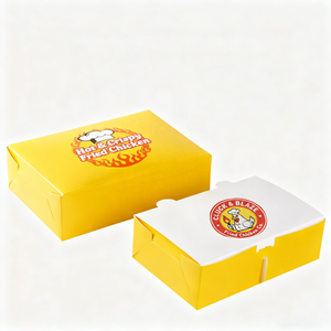 Boîte à emporter personnalisée pour frites de <span class=keywords><strong>poulet</strong></span> Fast Food Boîtes d'emballage en papier pour <span class=keywords><strong>poulet</strong></span>, riz et chips de <span class=keywords><strong>poulet</strong></span> frit - Product Image 3