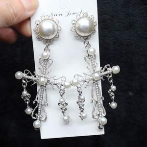 2025 usine directe Offre Spéciale bricolage à la main Baroque Imitation perle alliage croix gothique sombre boucles d'oreilles boucles d'oreilles pendentif - Product Image 4