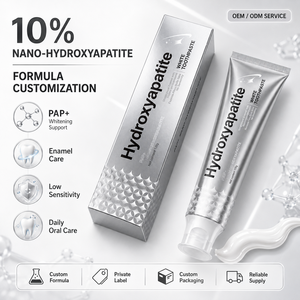 Whitening Nano 10% Hydroxyapatite <strong>Toothpaste</strong> Customized Mint Flavor Fluoride <strong>Free</strong> and <strong>SLS</strong> <strong>Free</strong> Vegetarian <strong>Toothpaste</strong> - Product Image 1