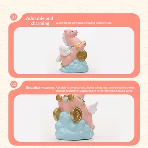 ROOGO if Chaozhou Wenchuang Mignon Cheval Gras Thème Animal en Résine, Ornements Créatifs, Cadeaux d'Accompagnement pour Attractions Muséales - Product Image 4