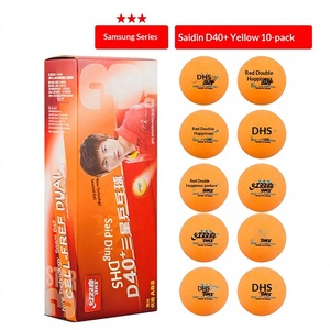 Balle de tennis de table Tournament Top Three-Star ABS Jaune-Blanc 40+mm Nouveau Matériau Soudée WTT Tokyo Saiding - Product Image 1