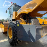 مدحلة طرق اهتزازية أحادية الأسطوانة مستعملة من XCMG طراز XS123J بوزن 12 طن وعرض ضغط 2130 مم ومحرك أصلي بقوة 93 كيلوواط لإنشاء الطرق