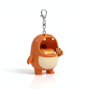 Portachiavi Personalizzato 3D Cartoon 'Il Cookie <span class=keywords><strong>Monster</strong></span> Mangia Biscotti a Grappolo' in PVC, Ciondolo per Zaino - Product Image 1