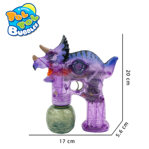 Toltolbubbles đèn khủng long và âm thanh bong bóng Shooter dẫn Súng Bong Bóng với giải pháp Bong Bóng đồ chơi - Product Image 3