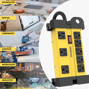 PrimoPower Heavy Duty 8 Outlet Copper/<b>PVC</b> Power <b>Strip</b> 5ft Extension Cord Surge Protector 2 Ports 15A 125V Home Use - Product Image 5