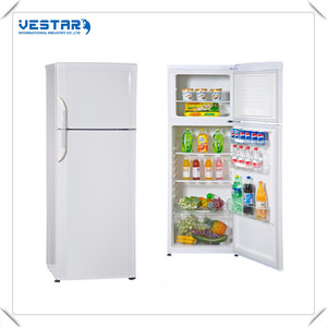 Réfrigérateur rétro coloré / Réfrigérateur à double porte <span class=keywords><strong>noir</strong></span> et blanc avec serrure et clé - Product Image 5