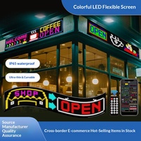 Écran LED flexible couleur, affichage publicitaire, autocollant, enseigne de vitrine, film intelligent pour voiture, semi-extérieur, mural, fabriqué