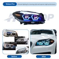 Phares HETOP F10 2011-2017 Série 5, mise à niveau personnalisée spéciale, style OSS, style RGB, DRL LED avant uniques, Plug and Play pour BMW