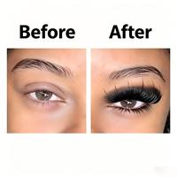 Extensions de cils en velours de vison à marque privée, plateaux individuels en cachemire noir mat, cils en soie méga volume, vente en gros
