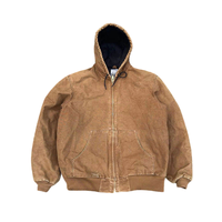 Veste de travail en toile pour homme, style camionneur, avec capuche, personnalisable, robuste, pour hommes