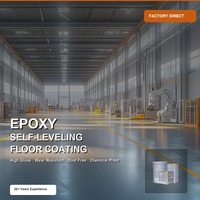 Peinture époxy autolissante pour sols, résistante à l'usure, sans poussière, haute brillance, pour ateliers, bureaux, bâtiments, usines, béton