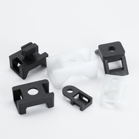 Support de câble auto-adhésif en nylon 66 de type selle avec trou pour vis, attache-câble 94V-2 blanc/noir pour gestion des câbles LY HC