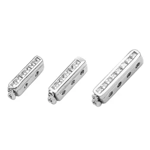 XD S878-875-965 CZ Pave 925 Sterling Silver Multi Strand Pérola Fechos 2/3/4 Fechos Vertente