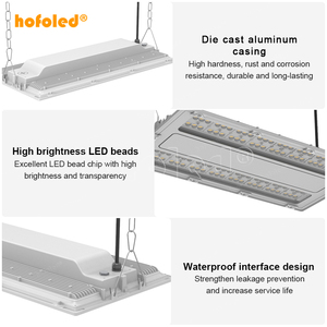 Hofoled 100W 150W 200W Projecteur linéaire de grande hauteur pour entrepôt IP66 240W Luminaire d'<span class=keywords><strong>atelier</strong></span> 0-10V DALI Projecteur linéaire suspendu commercial - Product Image 3