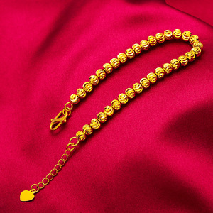 Pulsera de cuentas de transferencia de cuentas de sandía de Vietnam Sargent, pulsera de oro amarillo chapado en oro de latón puro, venta directa de fabricantes - Product Image 3