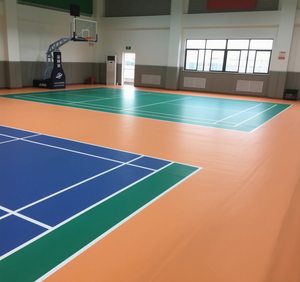 ריצוף ספורט נגד החלקה ויניל pvc גלגול מחצלת ללבוש-הוכחה כדורעף חיצוני וכדורעף מגרש כדורסל עשוי פלסטיק עמיד - Product Image 1