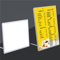 Boîte lumineuse publicitaire extérieure A4, vente en gros, panneau de menu LED ultra fin, support de table, affichage de menu, boîtes lumineuses publicitaires