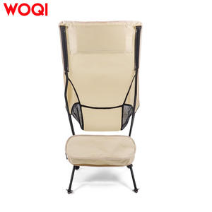 Chaise de camping pliable à dossier haut Woqi, cadre en aluminium, tissu Oxford, capacité de charge de 150 kg, utilisation en extérieur, jardin - Product Image 1