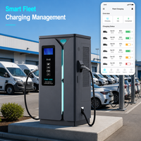 Station de recharge pour véhicules électriques certifiée CE, double CCS2 60 kW, équilibrage dynamique de la charge, station de recharge pour voitures électriques à poser au sol pour les villes