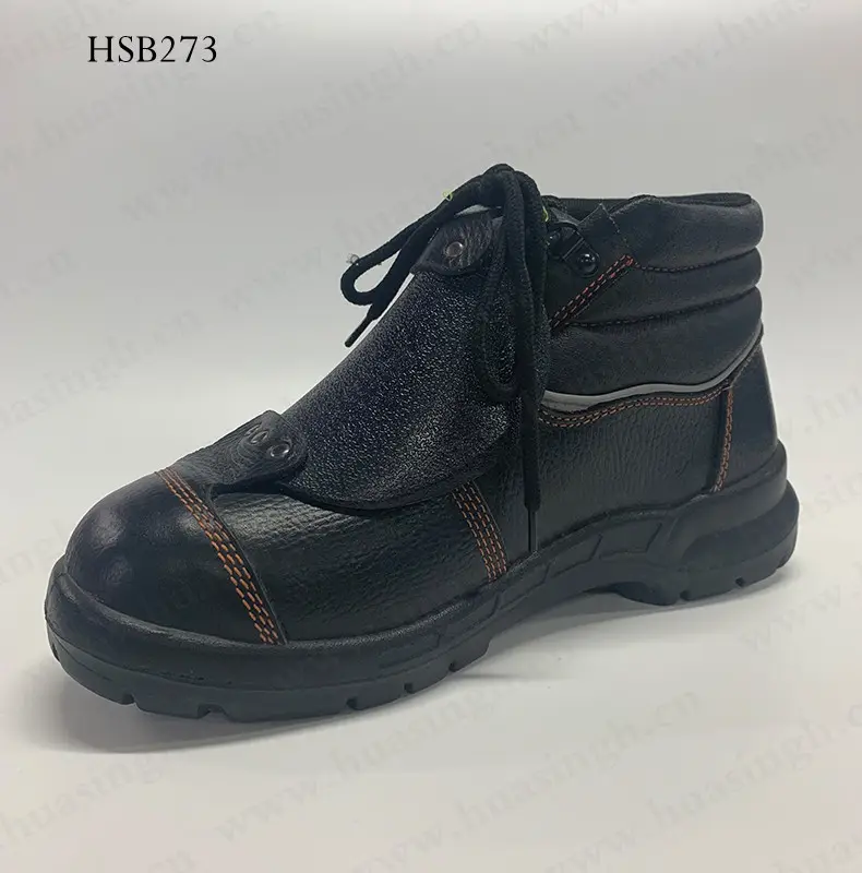 LXG ، صناعة اللحام الكهربائي المضادة للرذاذ أحذية لحام سوداء معزولة مقاومة للتآكل أحذية سلامة صناعية HSB273