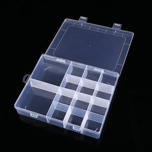 กล่องเก็บของพลาสติกใส 14 ช่องที่ถอดออกได้เครื่องประดับออแกไนเซอร์เดสก์ท็อปออแกไนเซอร์สำหรับอุปกรณ์อิเล็กทรอนิกส์อุปกรณ์ตกปลา - Product Image 4