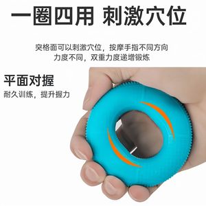 Anillo de agarre de doble fuerza de silicona para fortalecer la mano, para adolescentes y adultos, herramienta de ejercicio para muñeca - Product Image 3