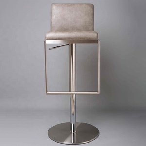 Thanh Phân ghế bằng gỗ da nhung cao xoay mây giá rẻ hài hước sang trọng kim loại hiện đại vàng Bắc Âu Đen thanh phân - Product Image 4